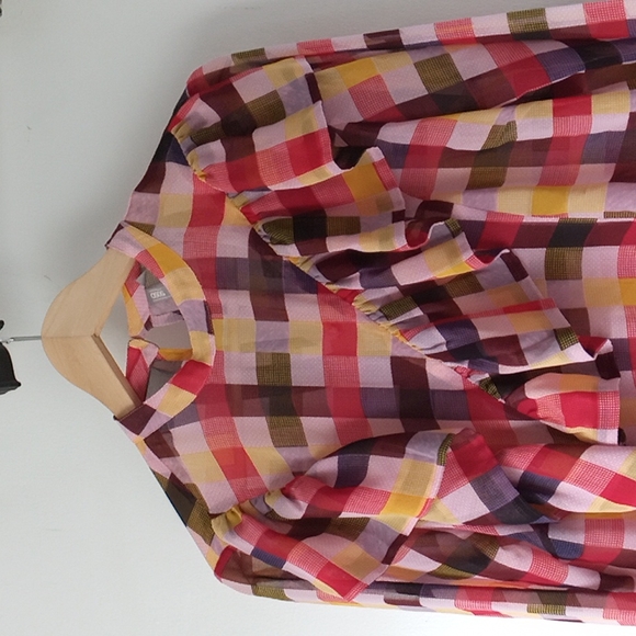 ASOS Maternity 8 Check Ruffle Blouse - Picture 6 of 13